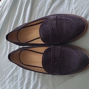Hobbs blue suede loafer